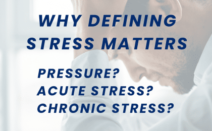 Pressure - Acute Stress- Chronic Stress